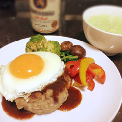 お月見ハンバーグ