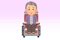 車いすに座る女性