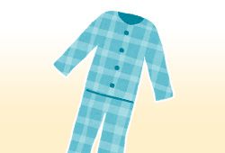 明るい色のパジャマのイメージ