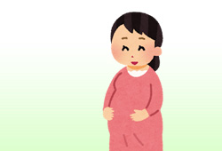 妊娠中の奥さんのイメージ