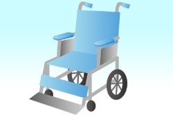 車椅子を介助する人のイメージ