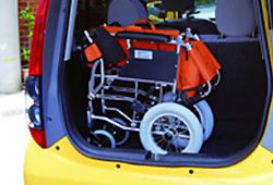 車に積んだ車椅子のイメージ