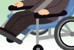 車椅子に乗った女性