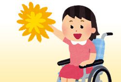 車椅子に座る女の子のイメージ